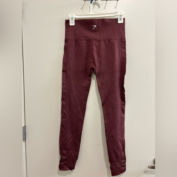Like New Gymshark Energy+ Seamless Leggings - Berry Red - Picture 5 of 10